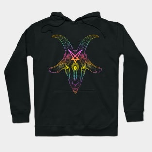 Satanic goat head with pentagram Hoodie